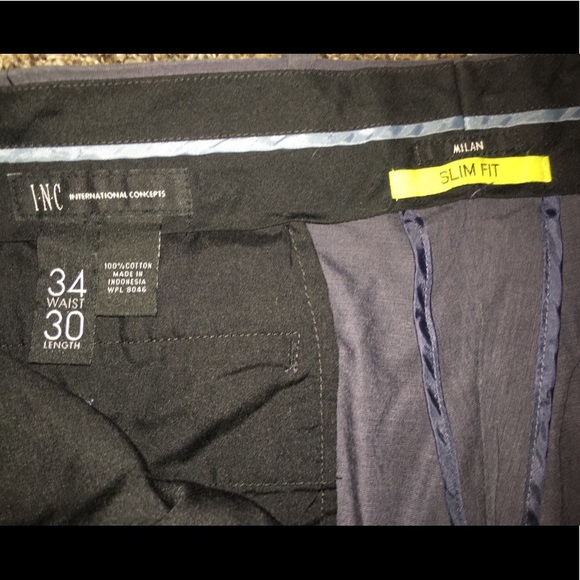 INC Slim Fit Pants Size 34/30 - Picture 3 of 4